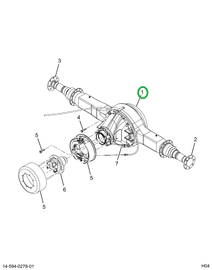 2521062C91 Housing, Axle, R344