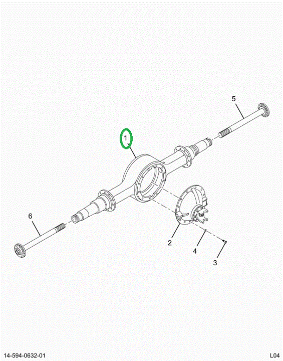 2521111C91 Axle Housing R404 Dana