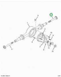 2521113C91 Lt Axle Shaft