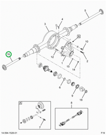 2521120C91 Axle Shaft Rt Long Arm