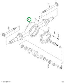 2521132C91 Axle Housing R404