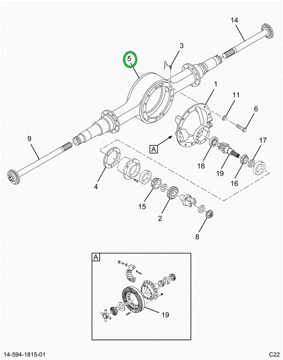 2521145C91 Axle Housing R404 Ro