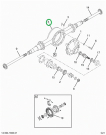 2521166C91 Axle Housing Dana S22066d