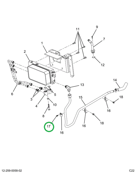 2521200C1 Screw, Oil Cooler