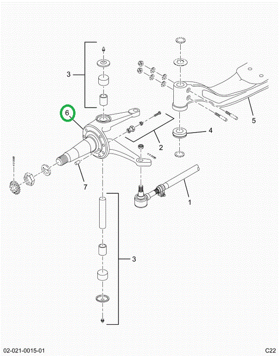 2521222C91 KNUCKLE,LT KNUCKLE ASSEMBLY