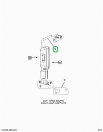 2521288C91 BRACKET ASSEMBLY, RH, CHROME,