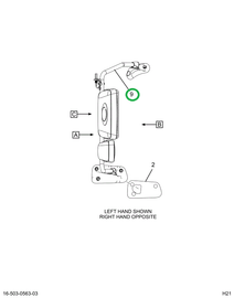 2521290C91 BRACKET ASSEMBLY, RH, CHROME,