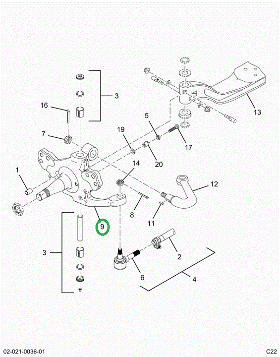 2521306C91 KNUCKLE,RT STEERING KNUCKLE