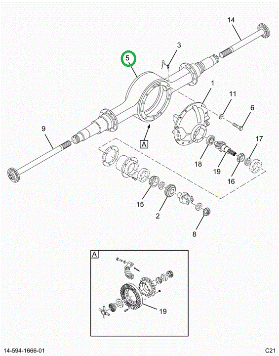 2521319C91 Axle Housing