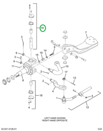 2521343C91 BEAM,KING PIN KIT