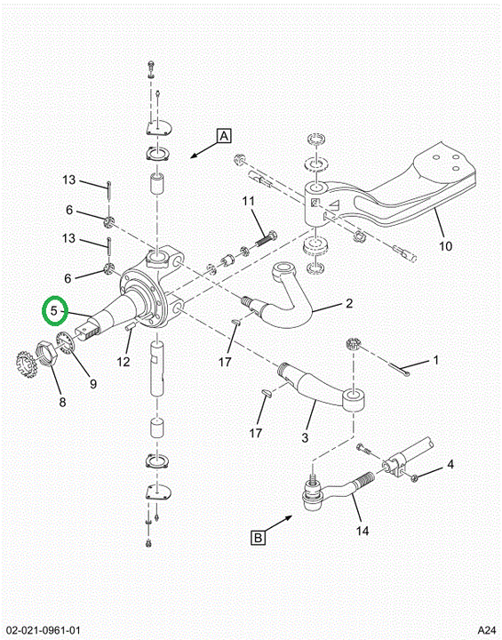 2521379C91 Lh Steering Knuckle