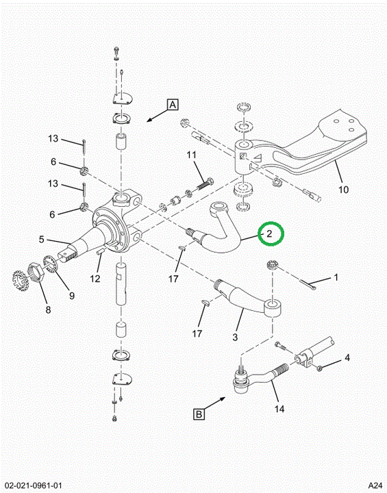 2521381C91 Lh Steering Arm