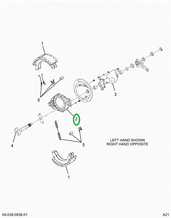 2521620C91 Spider, Brake Assembly With Bu