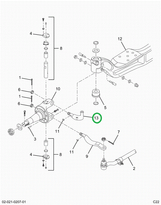 2521627C91 Rh Steering Arm