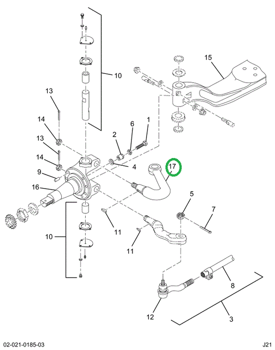 2521868C91 ARM,LH STEERING ARM