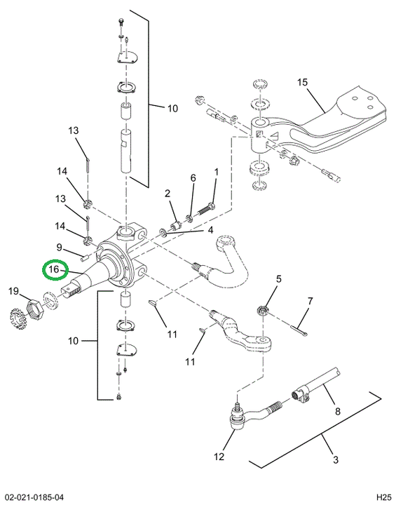 2521869C91 KNUCKLE,LH STEERING KNUCKLE