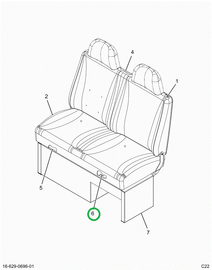2521965C1 CUSHION, UPHOLSTERED, SEAT BOT