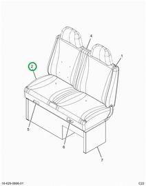 2521967C1 UPHOLSTERY, SEAT BOTTOM, BLACK