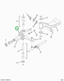 2521981C91 Lh Steering Knuckle