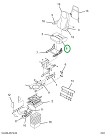 2521985C1 CUSHION, UPHOLSTERED, SEAT BOT