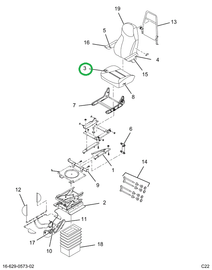 2521987C1 UPHOLSTERY, SEAT BOTTOM, BROWN