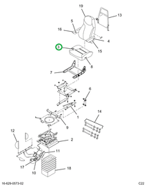 2521988C1 UPHOLSTERY, SEAT BOTTOM, BROWN