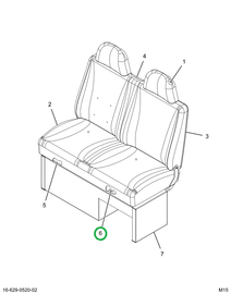 2521992C1 CUSHION, UPHOLSTERED, SEAT BOT