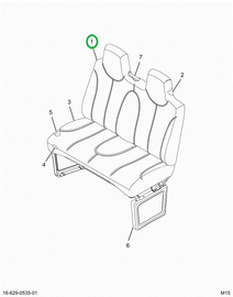 2522035C1 Upholstery, Seat Back, Charcoa