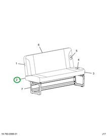 2522042C1 Upholstery, Seat Bottom, Charc