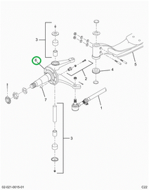2522051C91 Lh Steering Knuckle