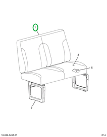 2522057C1 Upholstery, Seat Back, Charcoa
