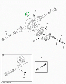 2522064C91 Axle Housing R190