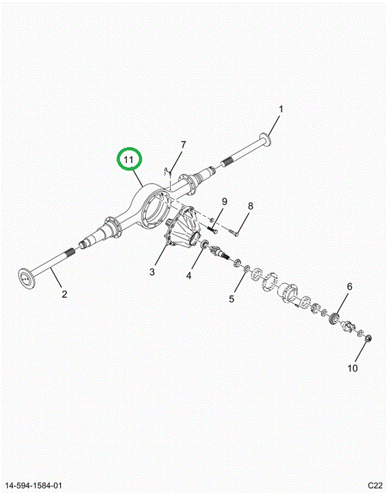 2522065C91 Axle Housing R190