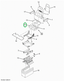 2522092C1 CUSHION, UPHOLSTERED, SEAT BOT