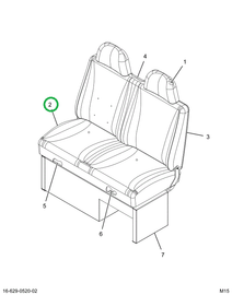 2522105C1 Upholstery, Seat Bottom, Charc