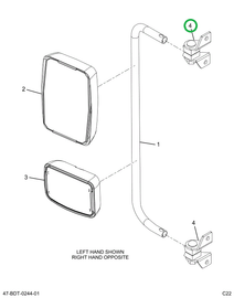 2522221C1 Mounting Base, Left Hand, With