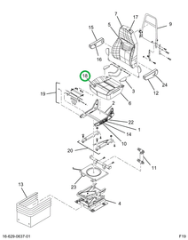 2522224C1 CUSHION, UPHOLSTERED, SEAT BOT