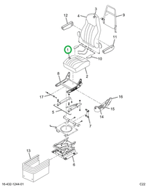 2522226C1 Cushion, Upholstered, Seat Bot