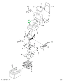 2522227C1 Cushion, Upholstered, Seat Bot
