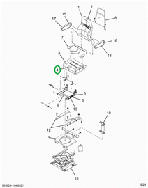 2522228C1 CUSHION, UPHOLSTERED, SEAT BOT