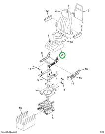 2522230C1 COVER,UPHOLSTERY, SEAT BOTTOM,