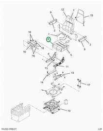 2522257C1 Upholstery, Seat Bottom, Dark