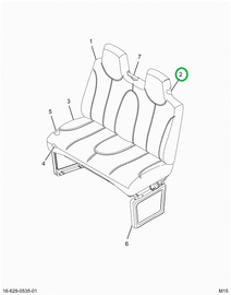 2522317C1 Cushion, Upholstered Seat Back