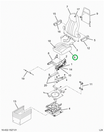 2522326C1 Upholstery, Seat Bottom, Black