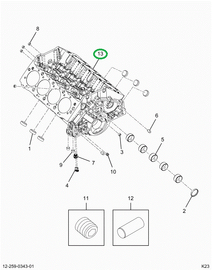 2522415C91 ENGINE, 8.8L W PROPANE, W BLK