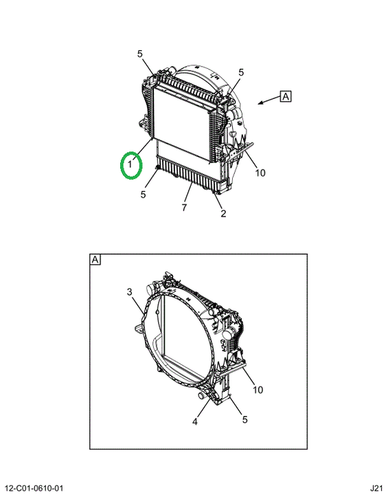 2522483C91 GUSSET,CHARGE AIR COOLER W/COM