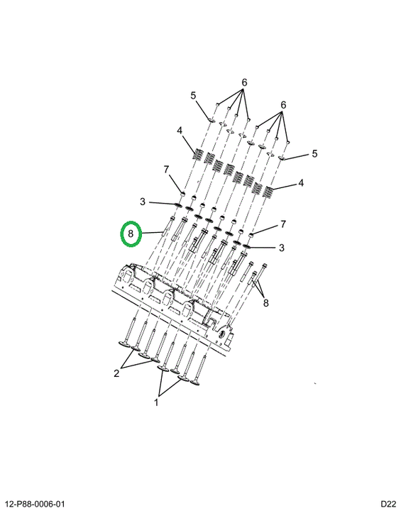 2522487C91 Kit, Cylinder Head Bolt