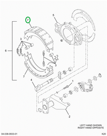 2522518C91 BRAKE SHOE KIT