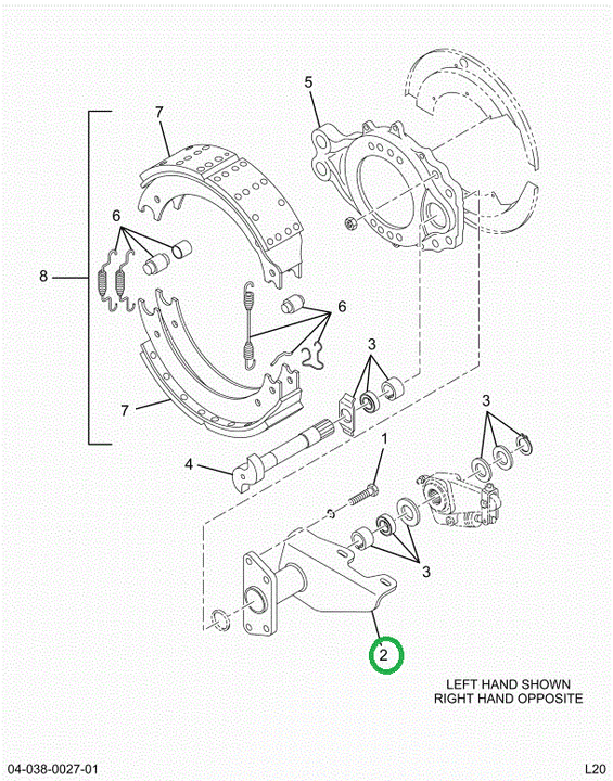 2522801C91 Bracket, Camshaft Support