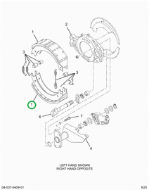 2522811C91 BRAKE SHOE KIT WITH HARDWARE